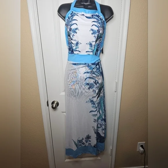 Stylewe one piece swim suit with sheer cover skirt NWOT - Picture 6 of 9